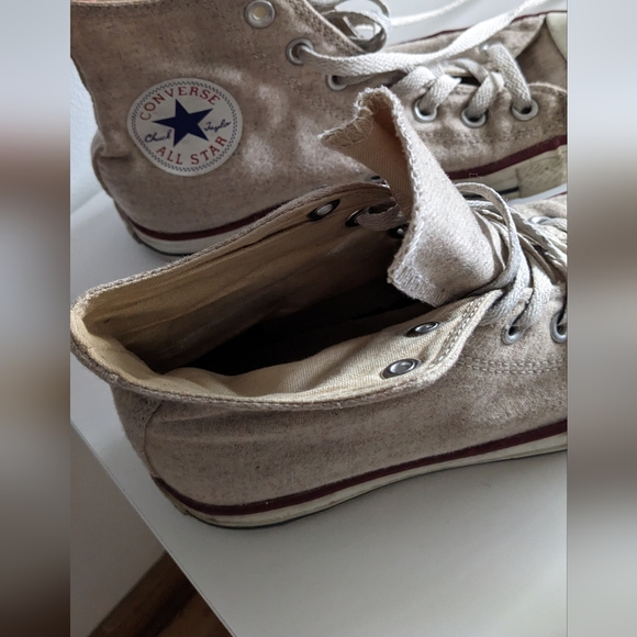 Oatmeal Converse All-Star High Tops - Picture 2 of 4